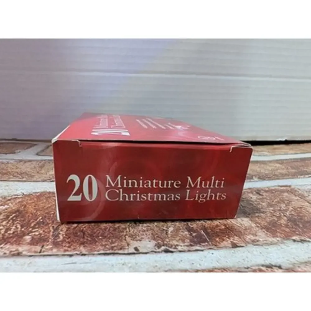 20 Miniature Multi Christmas Lights Indoor String Lights Flashing Steady Incande